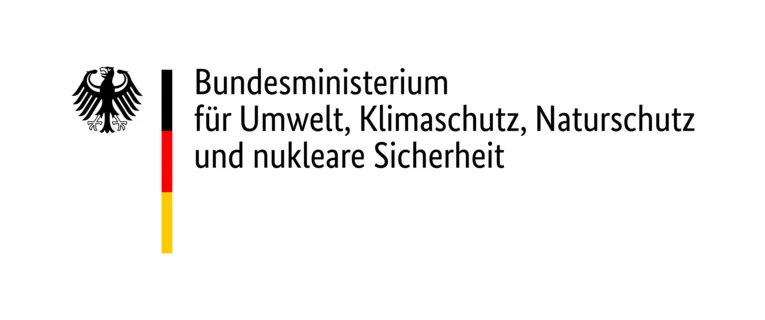 Logo des Bundesministerium f&uuml;r Umwelt, Naturschutz, nukleare Sicherheit und Verbraucherschutz mit dem Zusatz: gef&ouml;rdert durch...aufgrund eines Beschlusses des Deutschen Bundestages