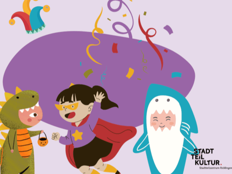 3 Kinder verkleidet in verschiedenen Kostüme