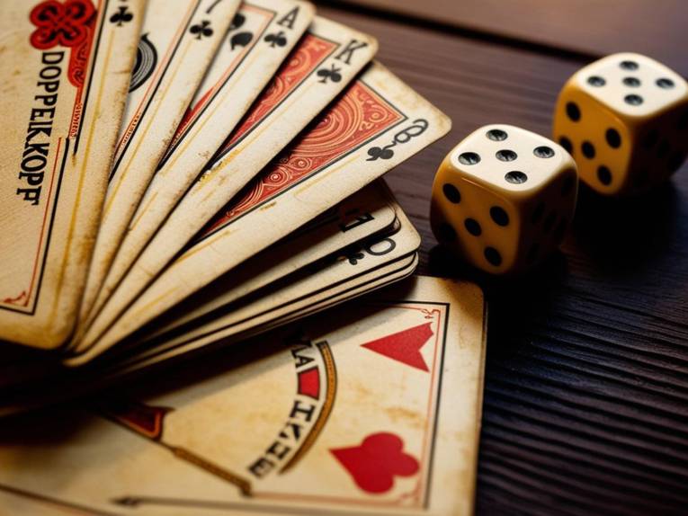 Spielkarten und Würfel