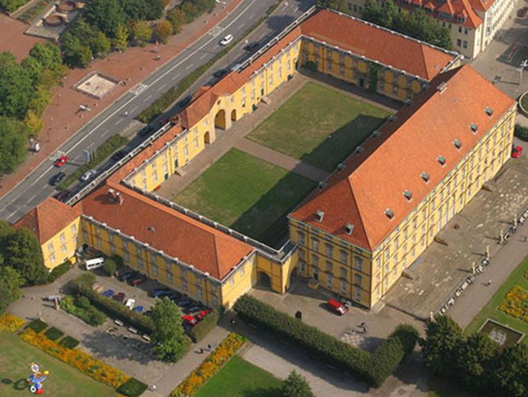 Luftaufnahme vom Schloss in Osnabrück