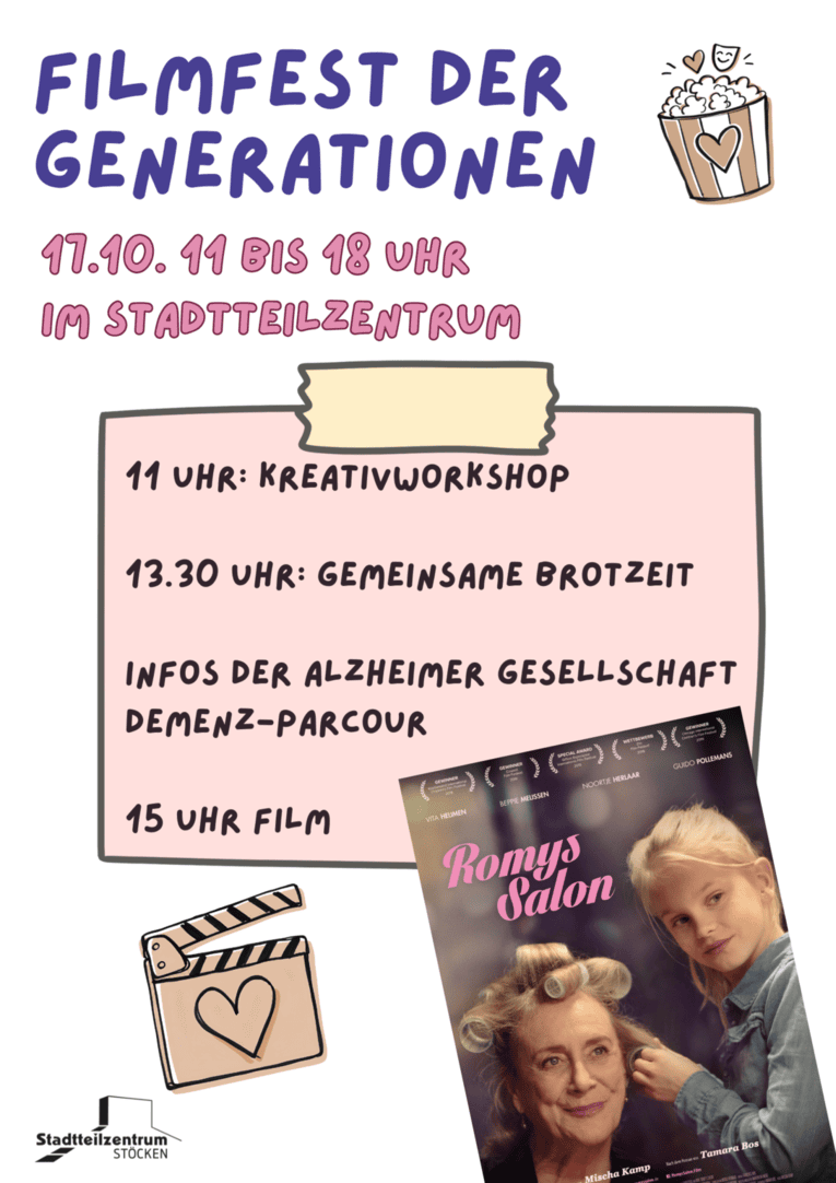 Auf dem Poster ist das Filmplakat sowie Infos zum Filmfest der Generationen.