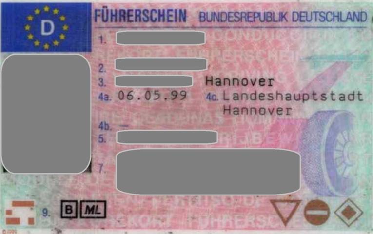 Bild eines alten F&uuml;hrerscheins.