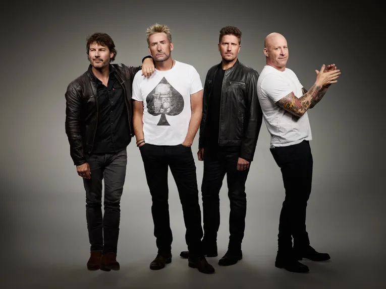 Die vier männlichen Mitglieder der Rockband Nickelback