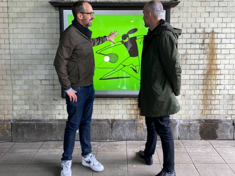 Illustrator Christoph Niemann im Gespräch mit Oberbürgermeister Belit Onay.