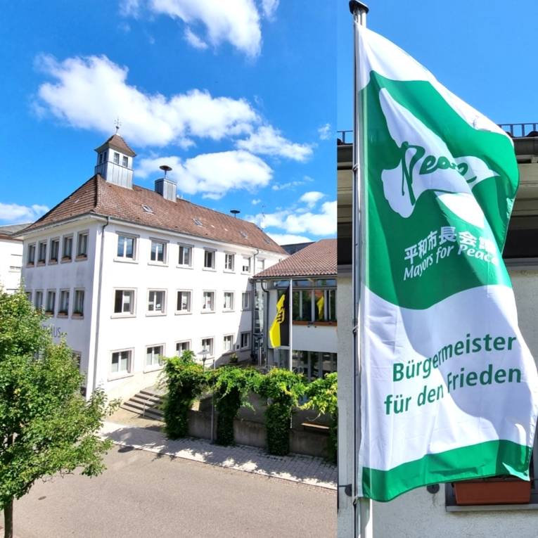 Die Gemeinde Malsch setzt am Flaggentag ein Zeichen für den Frieden und gegen Atomwaffen
