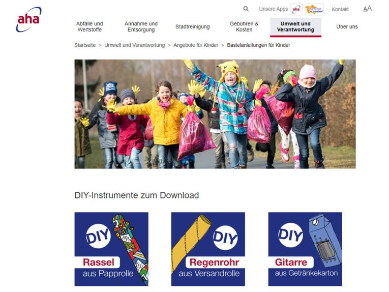 Screenshot einer Internetseite