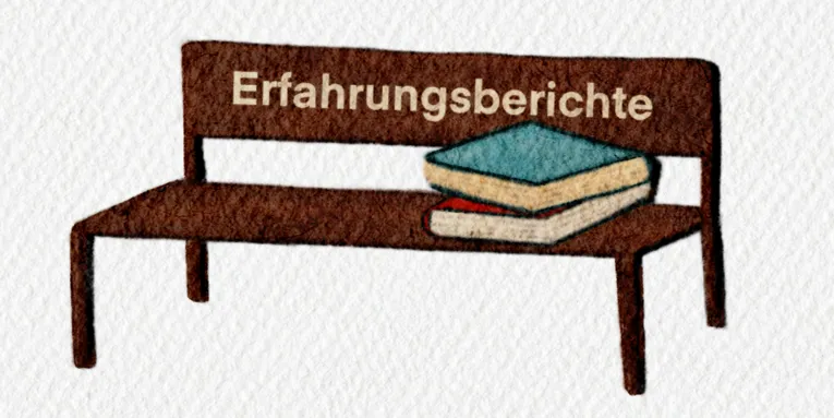 Ausschnitt aus einem Bild mit Landschaft.