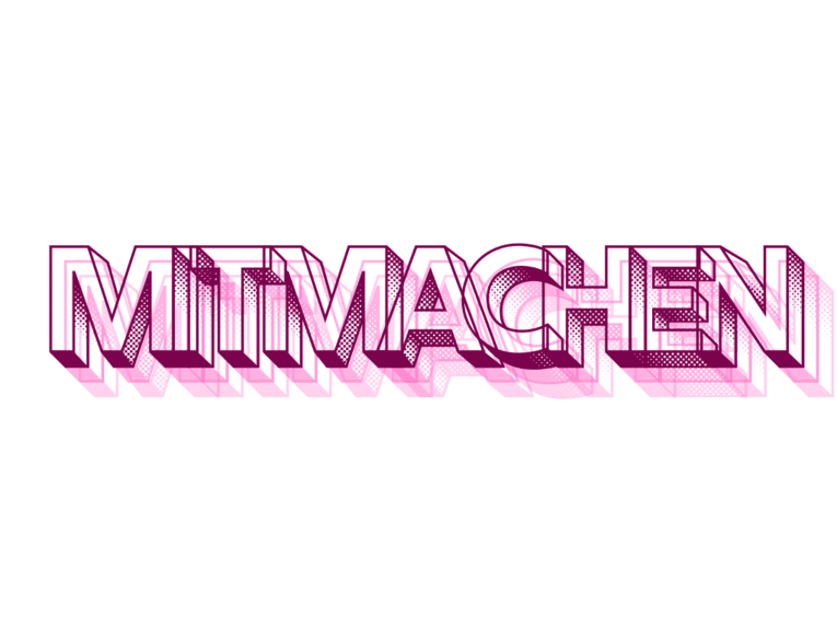 Das Bild zeigt das Wort mitmachen