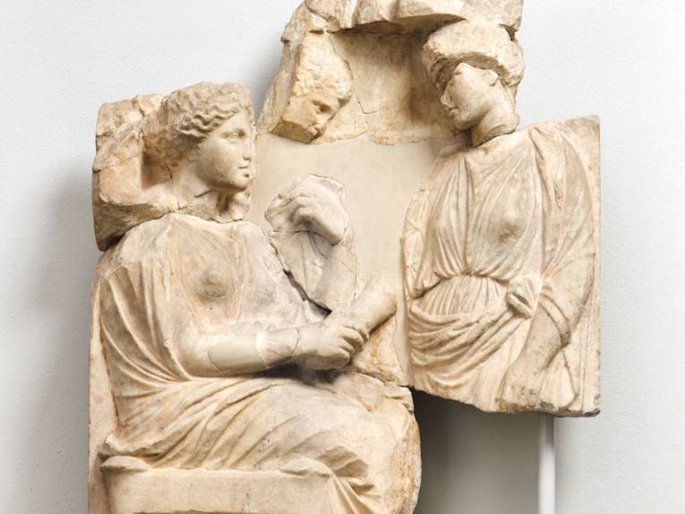 Grabrelief, 4. Jh. v. Chr., Marmor, Attisch