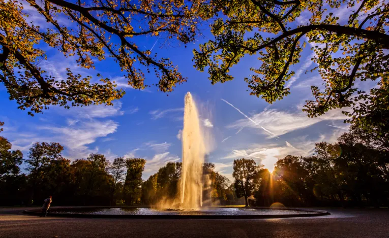 Große Fontäne Herrenhausen im Herbst