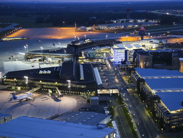 Luftaufnahme des Hannover Flughafen