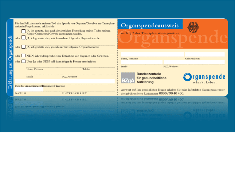 Der Organspendeausweis