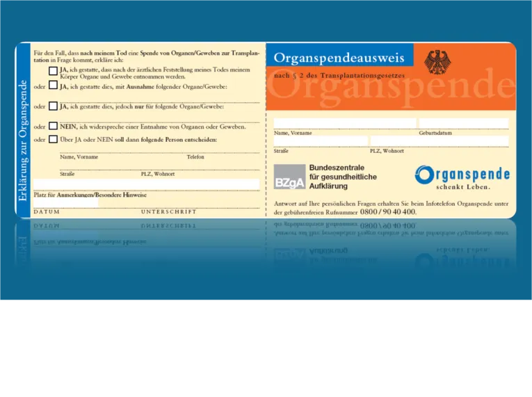 Der Organspendeausweis