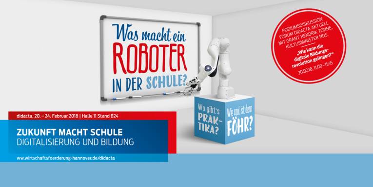 Banner didacta Messeauftritt Region Hannover