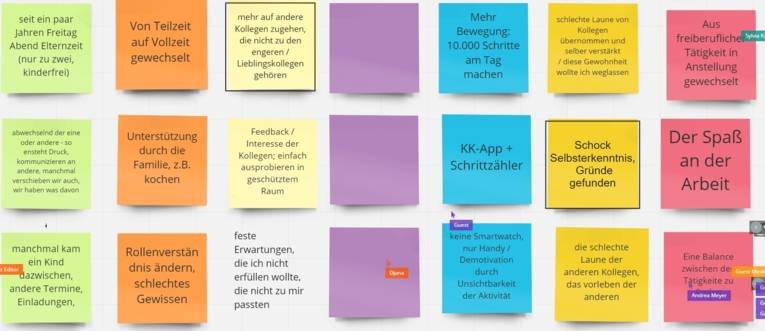 Impressionen des ersten Online Welcome Back Netzwerktreffens #workhacks