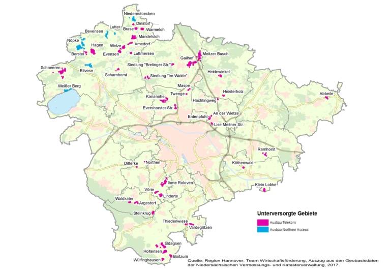 Breitbandausbau Region Hannover