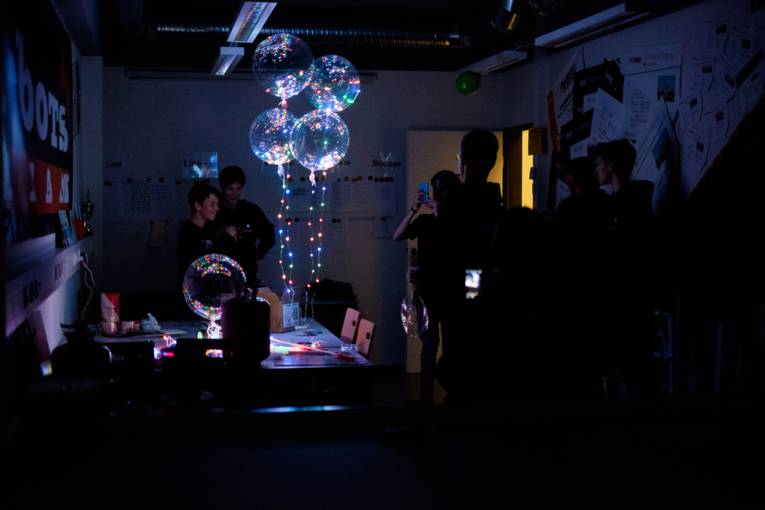 Roberta Schülerinnen und Schüler bei der Nacht, die Wissen schafft 2018