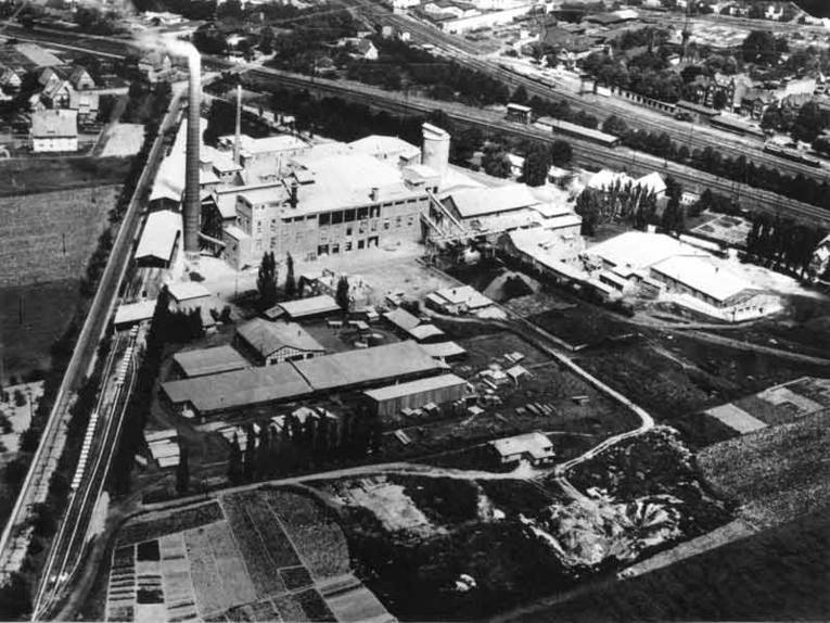 Luftaufnahme einer Fabrik