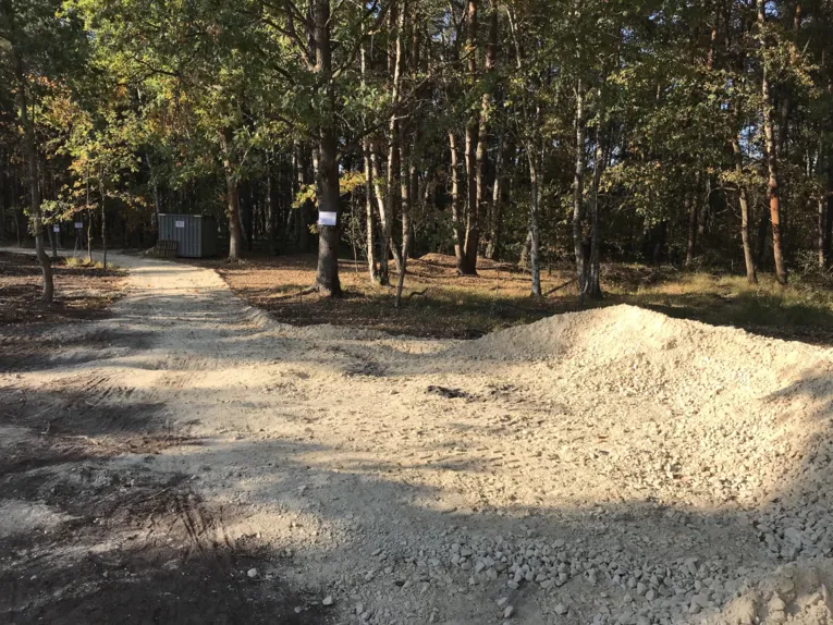 Ein Sandweg durch ein Waldst&uuml;ck
