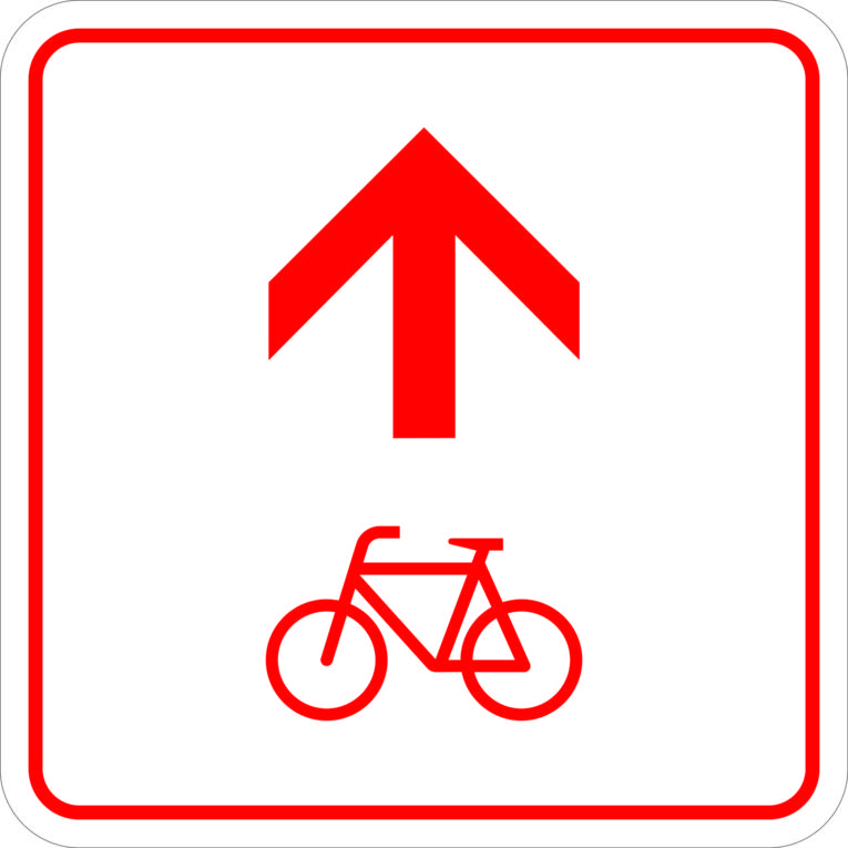 Wegweiser für einen Radweg