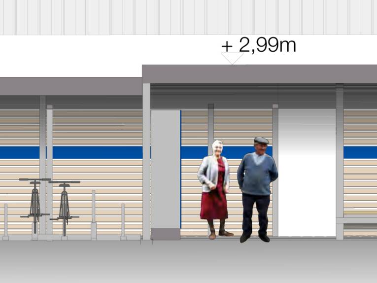 Zeichnung eines Bauplans