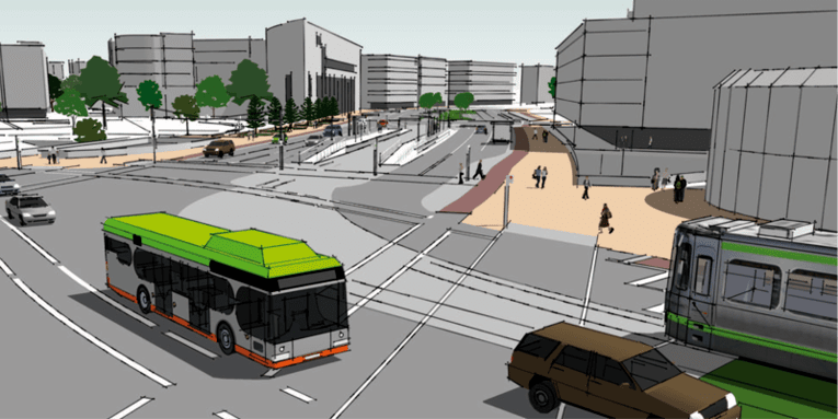 Grafische Darstellung Bus- und Bahnhaltestelle