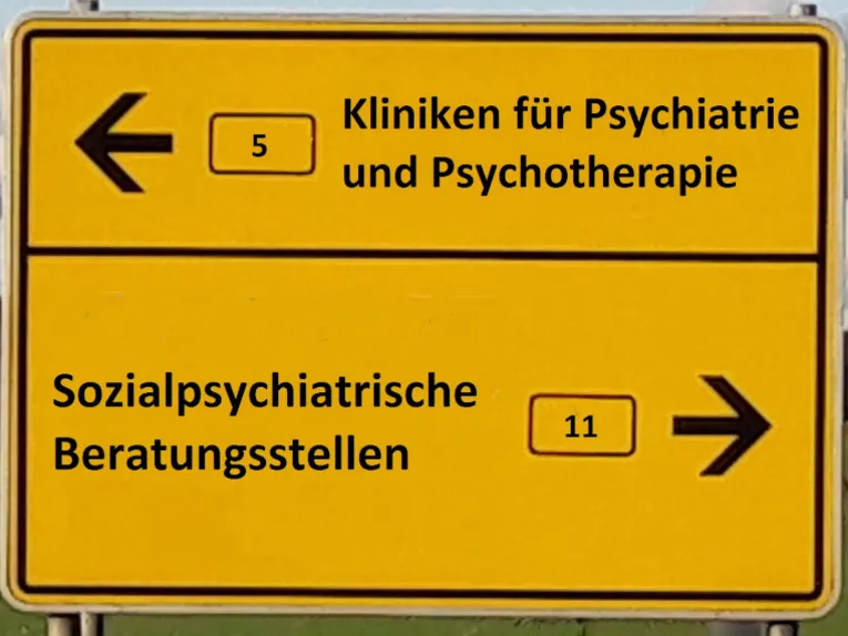 Gelber Wegweiser