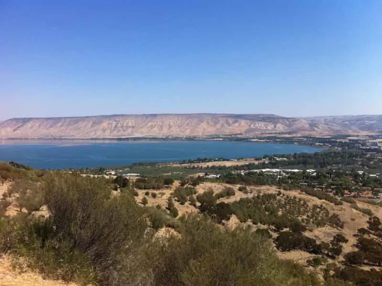 Blick auf den See Genezareth