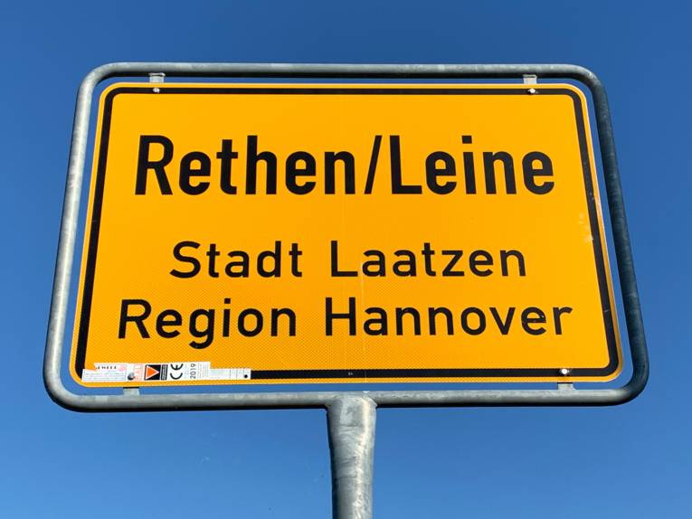 Ortseingangsschild Rethen/Leine