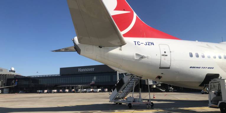 Flugzeug am Flughafen Hannover
