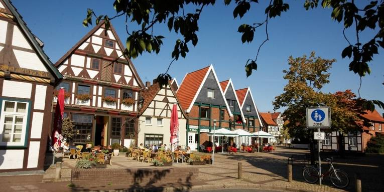 Eine Altstadtszene in Burgdorf