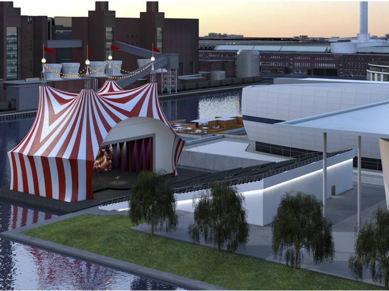 Zirkuszelt in der Autostadt