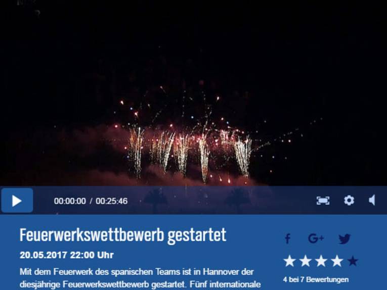 Feuerwerkswettbewerb - NDR Livestream