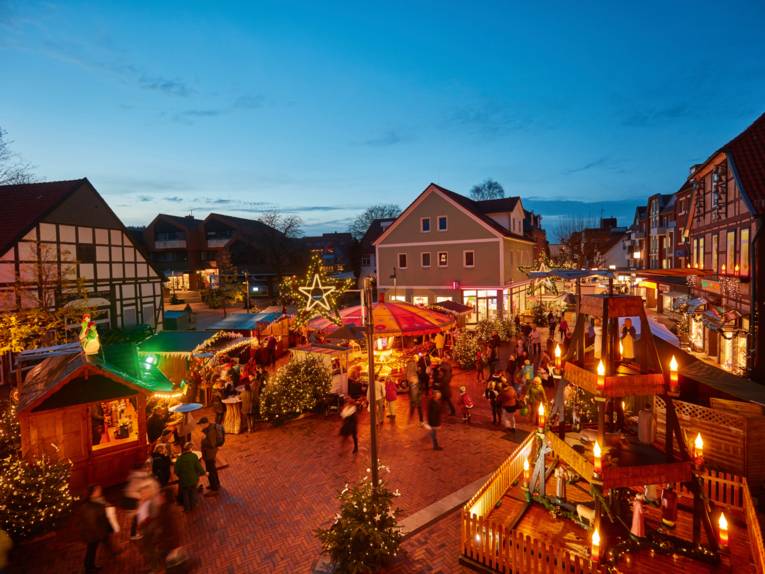 Weihnachtliches Dorf am Thie