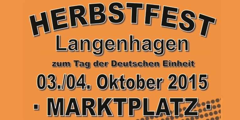 Plakat Herbstefest in Langenhagen