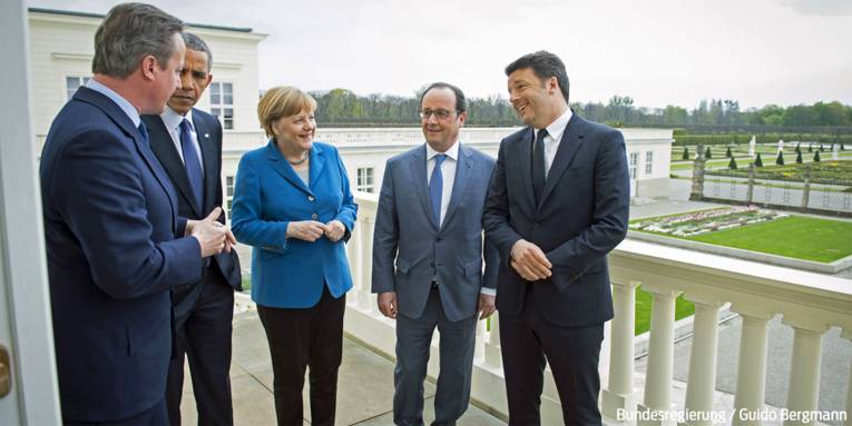 Visit Hannover - Obama, Merkel, Cameron, Hollande, Renzi (Bild: Bundesregierung / Guido Bergmann)