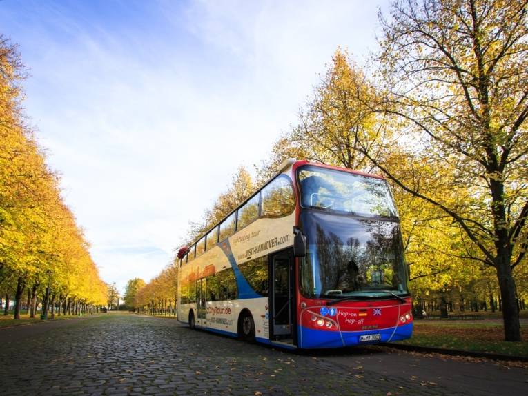 Doppeldecker Bus in Herrenhausen