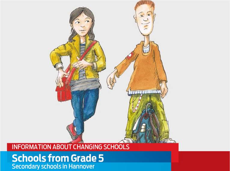 Zeichnung einer Schülerin und eines Schülers