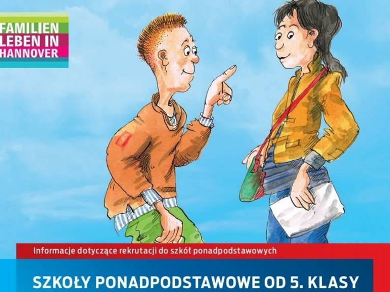 Zeichnung eines Schülers und einer Schülerin 