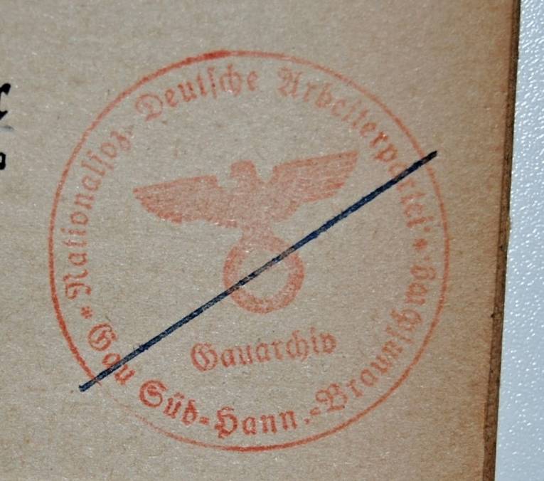 Stempel des NSDAP-Gauarchivs