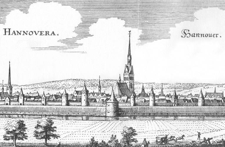 Stadtansicht Hannover Matthäus Merian 1654 (Ausschnitt)