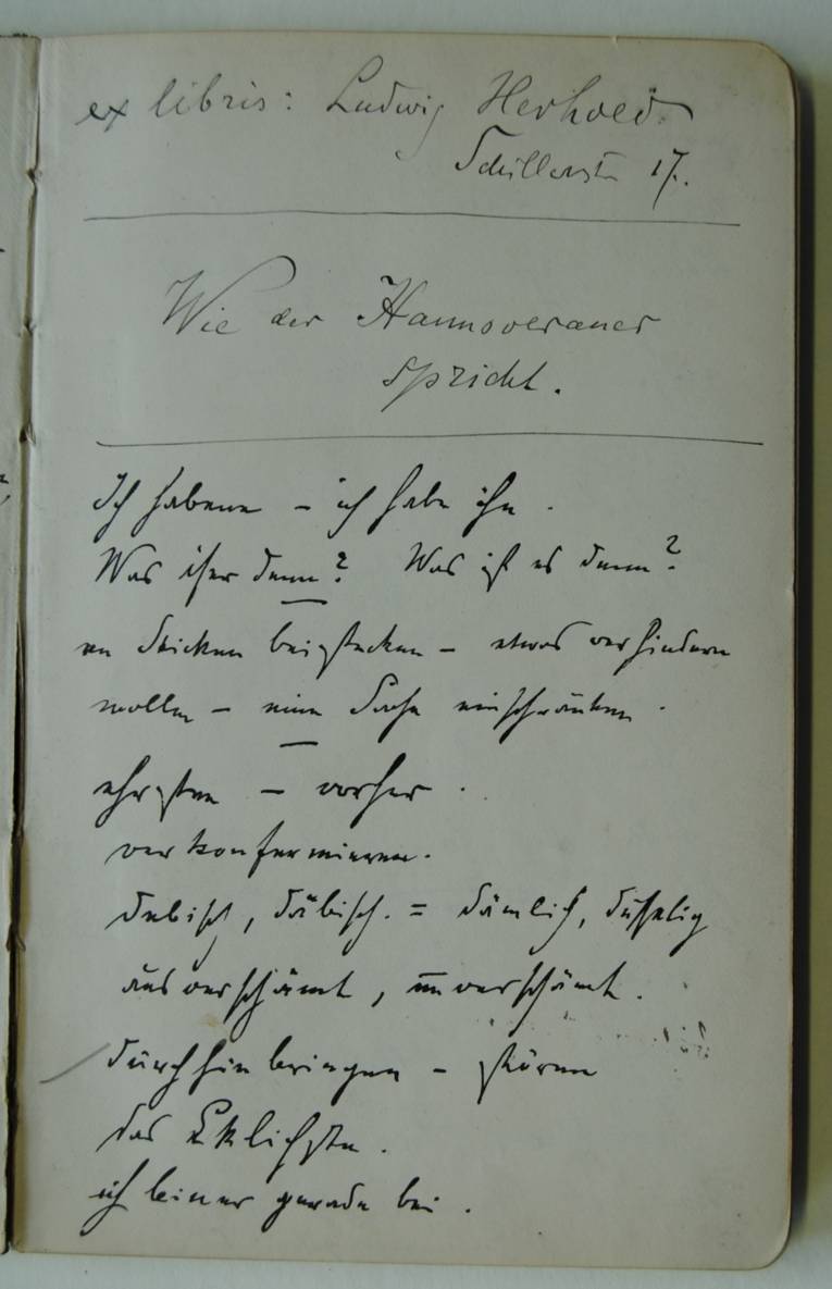 Handschrift von Theodor Lessing