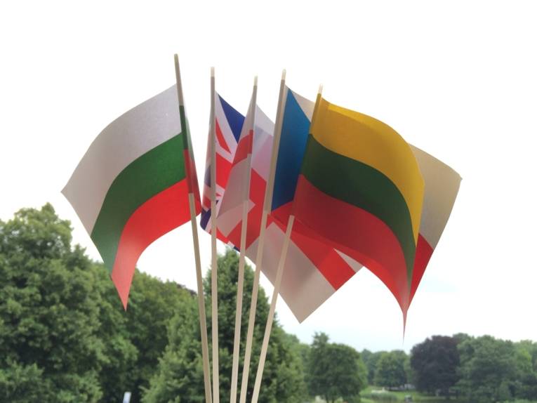 Das Bild zeigt verschiedene Länderflaggen.