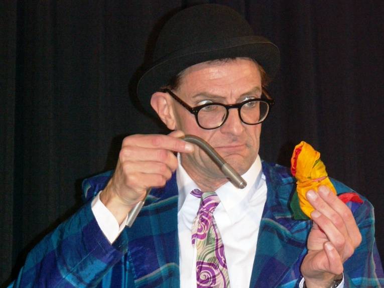 Comedian Andy Clapp in Aktion