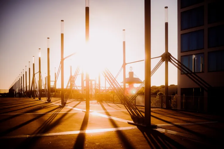 Sonnenuntergang in der Stadt