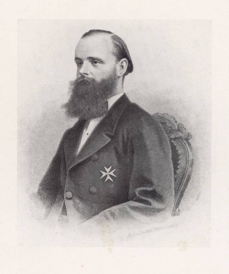 Carl Claus von der Decken (1833-1865). Porträtreproduktion nach einem Rasterdruck