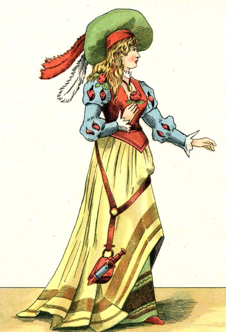 Figur aus dem Märchen "Dornröschen", Bilderbogen Nr. 289, Papiertheater, nach 1870. 