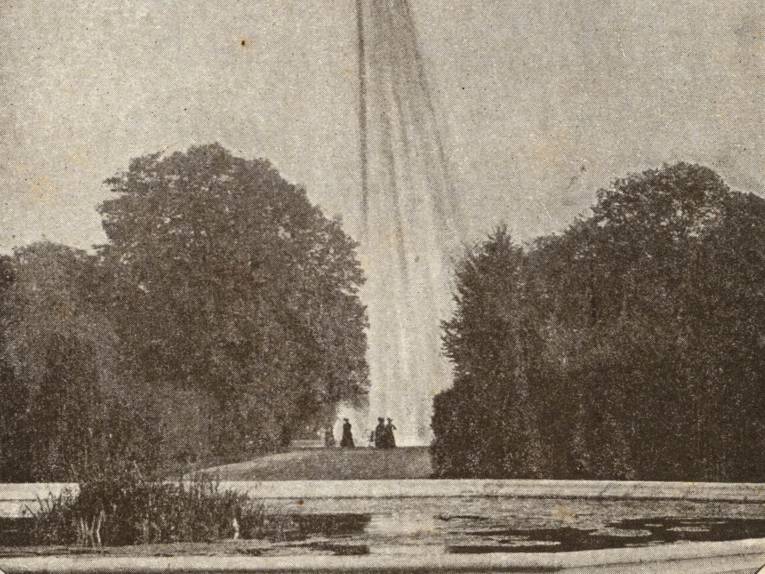 Ausschnitt aus Hefttittelbild „Führer durch Herrenhausen mit dreizehn Abbildungen u. einem Lageplan“, 1914

