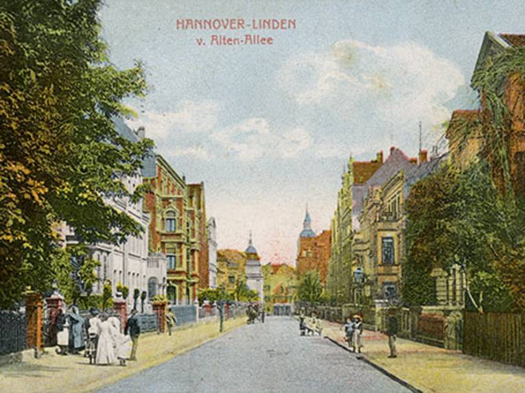Postkarte "Hannover Linden, von Alten Allee"