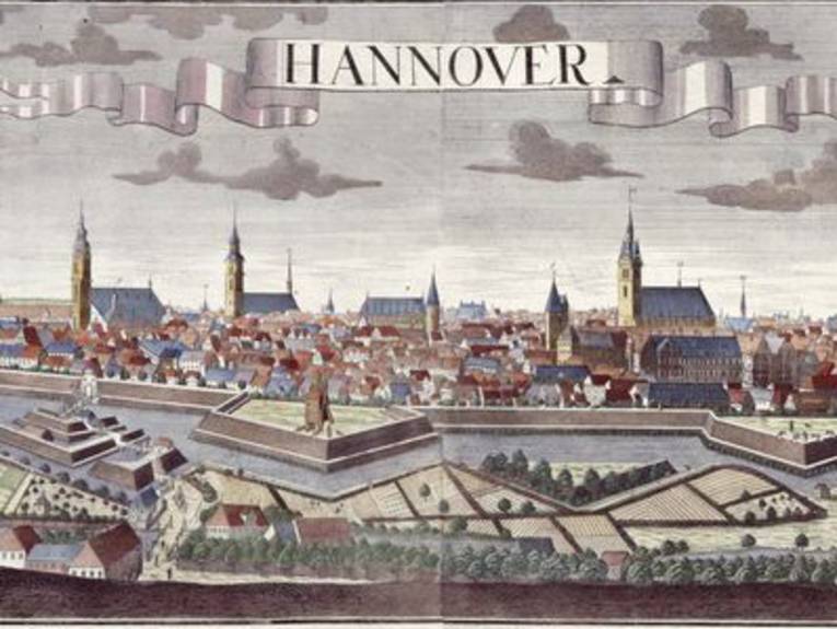 Ausschnitt eines Kupferstichs. 